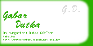 gabor dutka business card